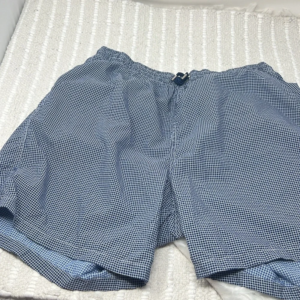 pal zileri concept Check swim trunk Men’s 4XL Inseam 5.5” Blue Swimwear